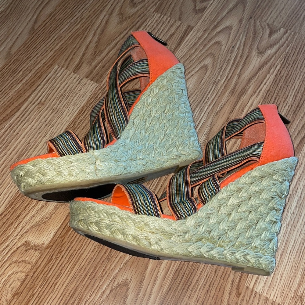 Cute summer strapped wedges